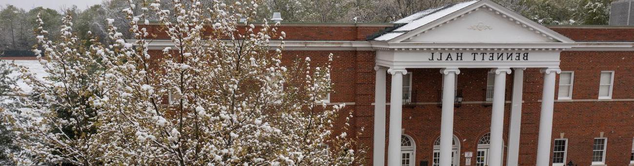 Bennett Hall on a snowy day