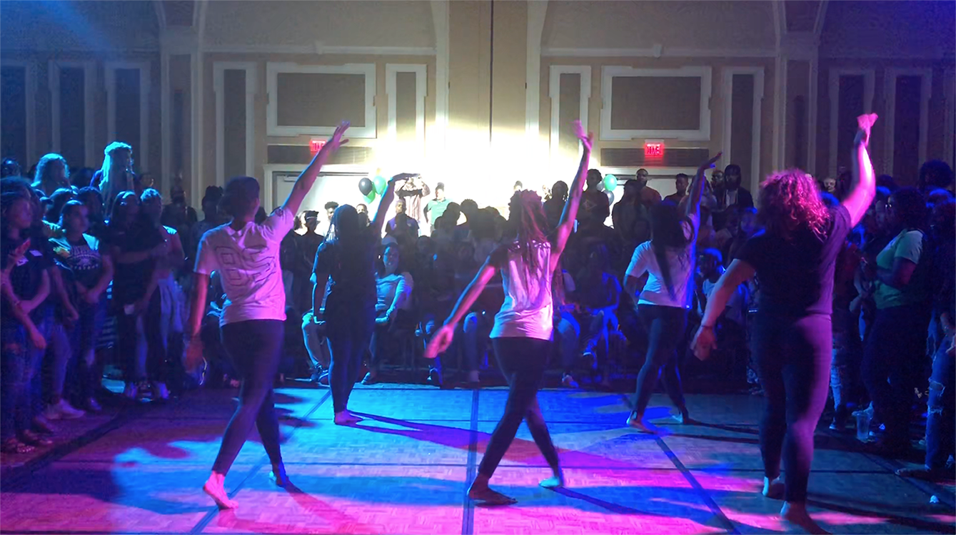 Athens Black Contemporary Dancers performing at multicultural student expo 2018