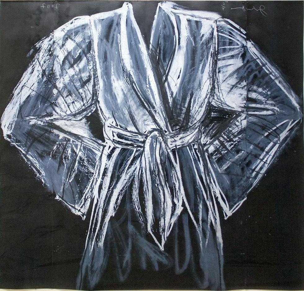 《白袍》，2007年，吉姆·丁(美国人). 1935)，平版/手绘，74“x 69”(188cm x 175).3cm)，由佩斯出版社出版., NYC,  KMA 2012.02.15